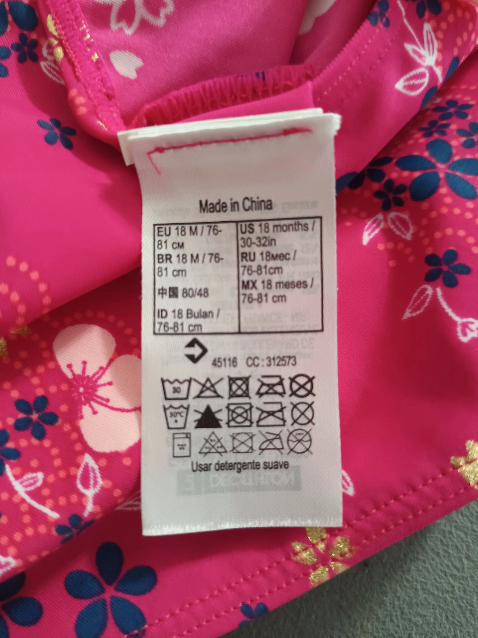 Girls' swimsuit 18 months – photo 3